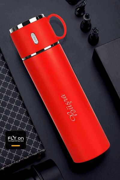 FLYON Kişiye Özel Isim Baskılı 316 Paslanmaz Çelik Termos Bardak 580 ml Therm...