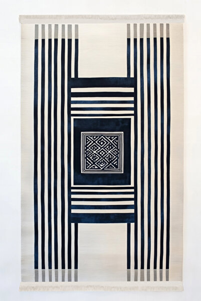 Rugs Modern Halı سجادة غرفة المعيشة المزخرفة بقاعدة منسوجة حديثة مخططة باللون...