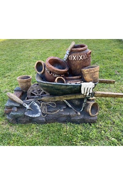 Hasyılmaz Led Aydınlatmalı El Arabası Model Dekoratif Şelale 100x60x35cm DW72...