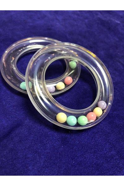 Hasyılmaz Transparent Plastic Baby Rattle 80mm - Baby Rattle