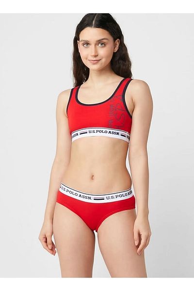 U.S. Polo Assn. Uspa Nova Women's Bustier and Shorts Set - Mer.6.6.D.E.D.92.Us.2.P5.L/5