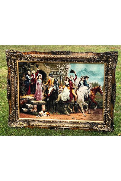 Hasyılmaz Veda Temalı Halı Tablo 123x93cm - İran Tebriz Halı Kilim Tablo 002