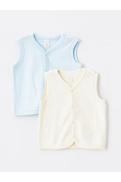 LC Waikiki Lcwk V-Neck Basic Baby Boy Vest 2-Piece