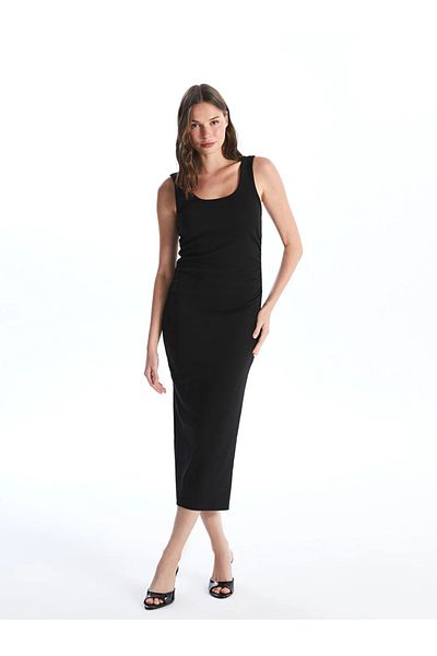 LC Waikiki Lcw Vision Women's U-Neck Straight Bodycon Dress