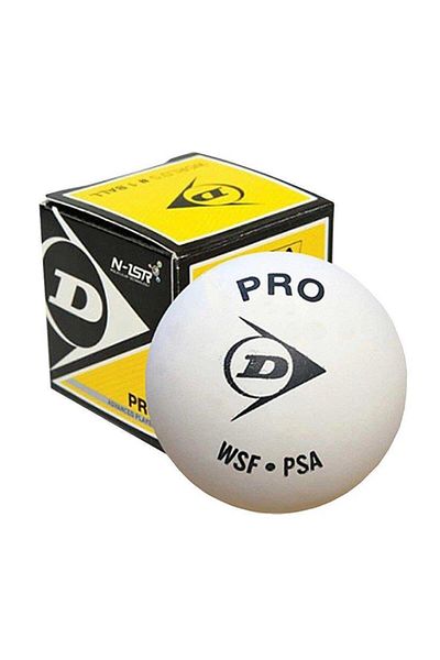 DUNLOP N1-sr Pro Squash Ball White 1 Piece 12x1bbx