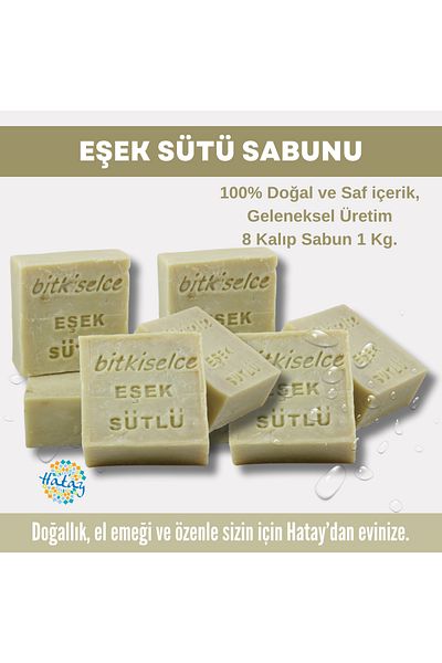 bitkiselce Donkey Milk Soap with Pure and Natural Ingredients 950 Gr (8 Molds)