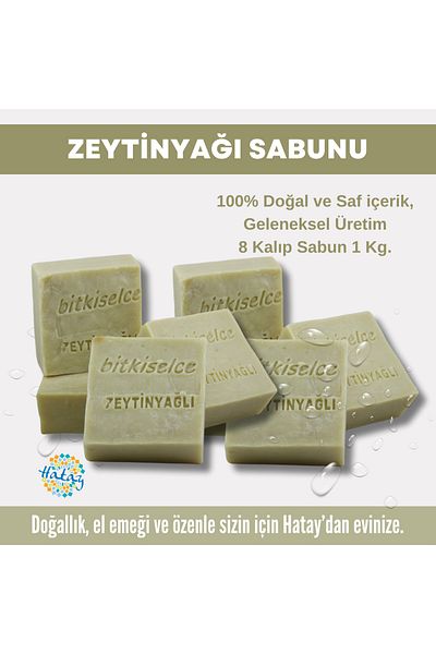 bitkiselce Olive Oil Soap with Pure and Natural Ingredients 950 Gr (8 Molds)