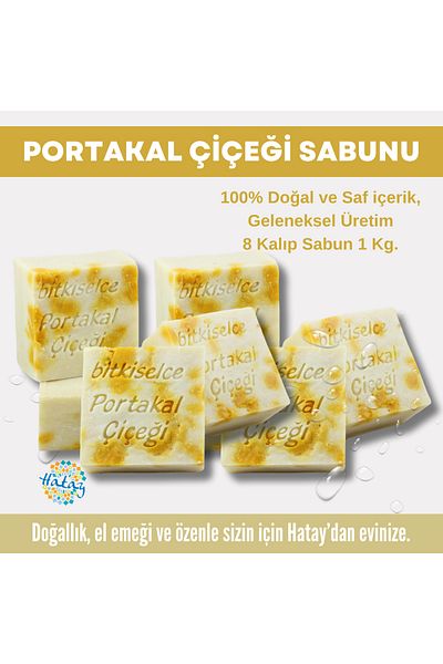 bitkiselce Orange Flower Soap with Pure and Natural Ingredients 950 Gr (8 Molds)
