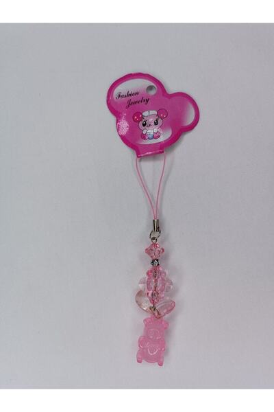 Hasyılmaz Jelibon Teddy Bear Phone Strap Bag Wallet Ornament Light Pink 011