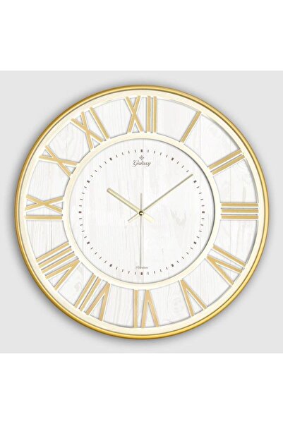Galaxy Premium series modern design roman numeral 40 cm wall clock gold-white