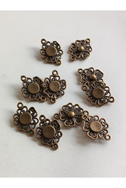 Hasyılmaz Yonca Metal Çinko Alaşım Kolye Ucu 21x3mm 10 Adet