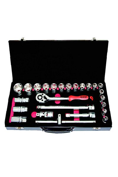 Rico 006-Rc1126 25 Pieces 1/2 Socket Set for 6 Corners