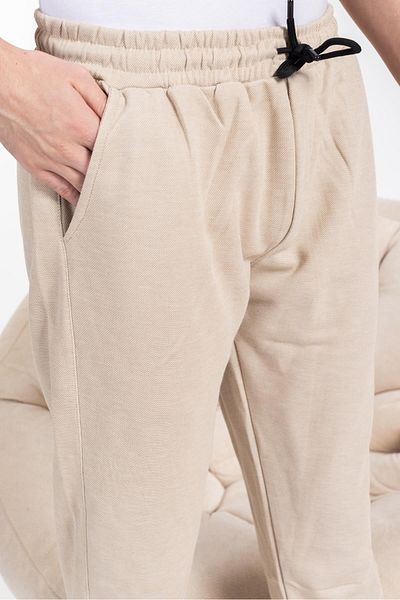 Mutlu City Double Face Fabric - Ανδρικό αθλητικό παντελόνι Comfortable Fit - Cream Color 2880