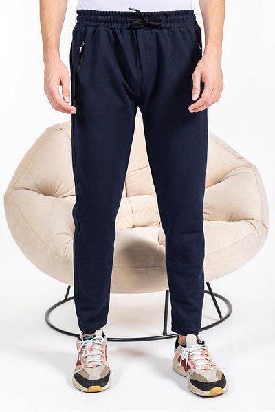 Mutlu City Basic Trendy Ανδρικά Φούτερ - Ύφασμα διπλού προσώπου, Άνετη εφαρμογή, Κοπή παντελονιού, Navy Blue-2990