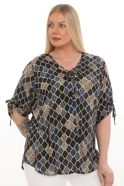 Lady Majestic 1.Ποιοτική Μπλούζα 100% Viscose Plus Size