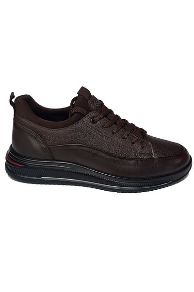 MARCOMEN Ανδρικά παπούτσια casual με κορδόνια Stretch Floater Model ριγέ γνήσιο δέρμα 20224