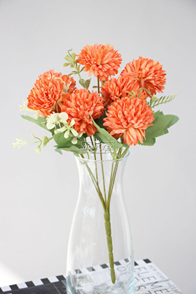 Yapay Çiçek Deposu باقة زهور صناعية من الهندباء مع 7 فروع زخرفية بطول 35 سم ب...