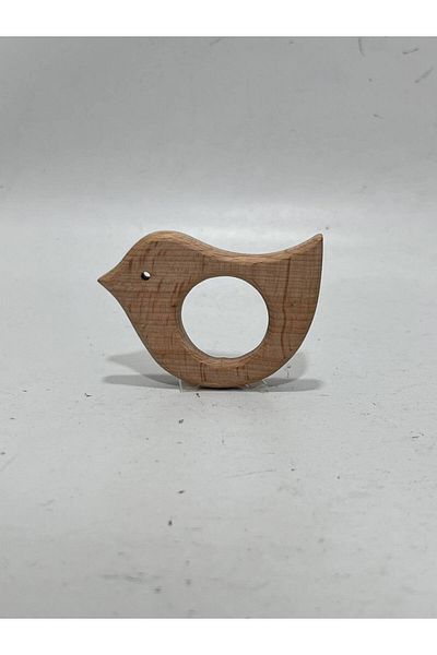 Hasyılmaz Natural Wood - Bird Figure Teether