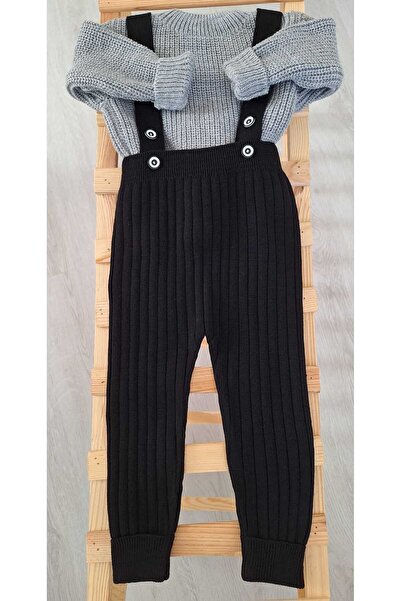 Nimini Kids Knitwear Sweater & Suspender Jumpsuit Baby Kids Bottom Top 2-Piece Set (0-6 Years)