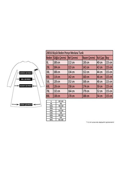 Eslina 28016 Large Size ComBed Cotton Tunic - Mevlana Petrol Color