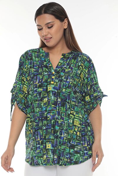 Lady Majestic Μπλούζα Viscon Plus Size