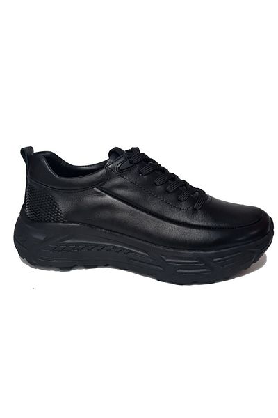 Scootland Lace-Up Back Laser Printed Genuine Leather Thick Sole Men's Casual Shoes 20378