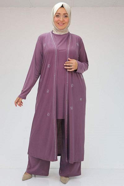 Eslina 47304 Large Size Lilac Sandy Set - Stone Printed