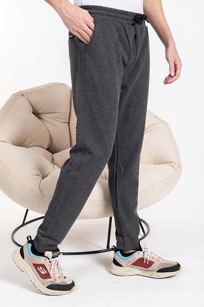 Mutlu City Double Face Fabric Basic Straight Model Comfortable Fit Παντελόνι Cut Trend Ανδρικό παντελόνι φούτερ-2880-Anthracite
