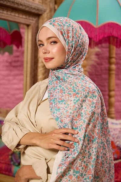 İpekhan Marrakech Collection Soft Shawl Tile Mint Green 3046-18