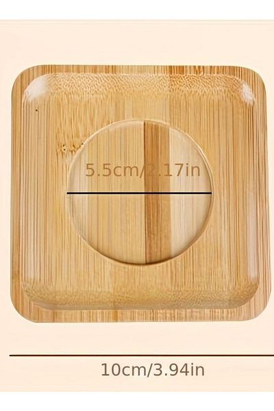 BRE HOME Bamboo Lux 6 Pieces Square Tea Plate