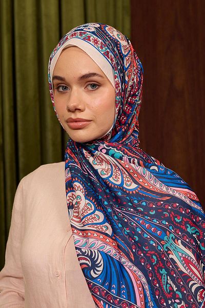 İpekhan Şal moale Albastru Marin - Colecţia Marrakech 3047-05