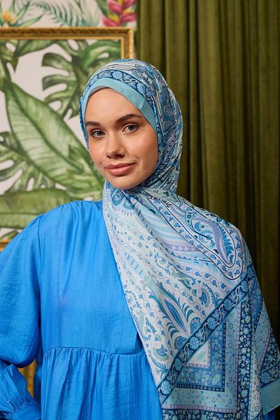 İpekhan Colecție New Collections Soft Shawl Blue Ice Blue 3047-12