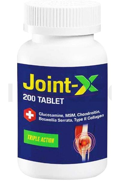 Joint-X Glucosamine Chondroitin Msm Effective on Joint and Muscle Pain 200 Tablets Type 2 Collagen