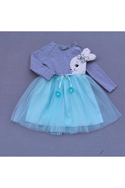 Narnuga Mi̇rayli̇fe 5-6-7 Years Old Plush Rabbit Patterned Ribbon Belted Line...
