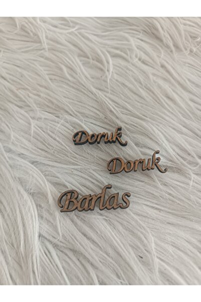 doğrukan 25 adet magnet süslemelerine uygun ahşap isim ham ahşap boyanabilir