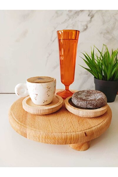 Genel Markalar Doğal Ahşap Dekoratif Mini Ayaklı Sofra Sunumluk Sadece Wooda Özel Stand