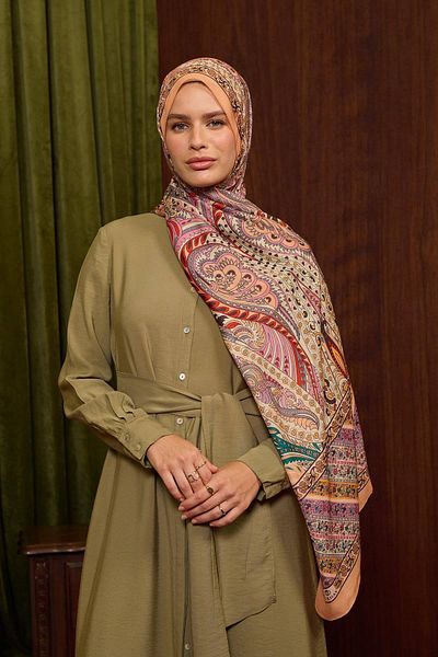 İpekhan Marrakech Collection Soft Shawl Salmon Red 3047-02