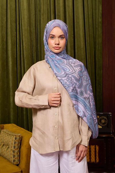 İpekhan Μαλακό σάλι Marrakech Grey Lilac - Collection 3048-18