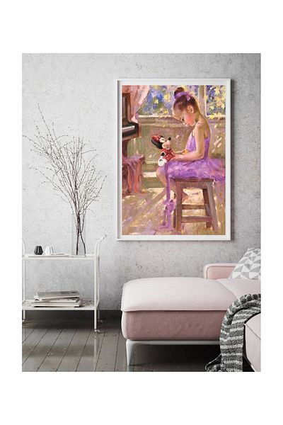 pixartsanat Little Ballerina Pixart Art Diamond Mosaic Painting Diamond Turkey 35*55