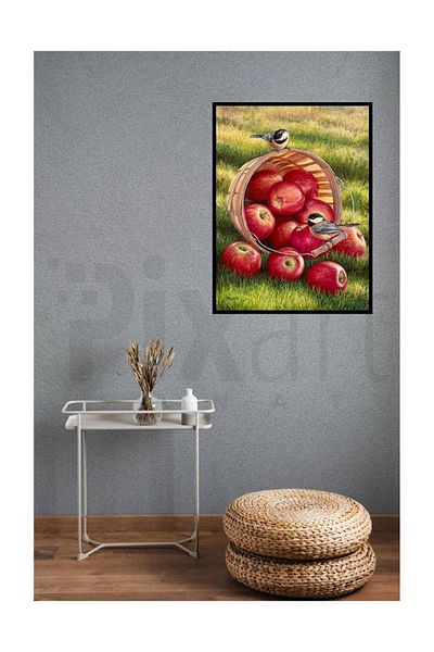 pixartsanat Fresh Gathered Apples Pixart Art Diamond Mosaic Painting Diamond Turkey 38*51