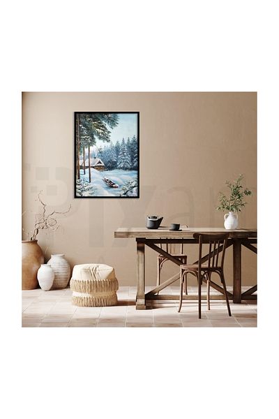 pixartsanat Tree House Pixart Art Diamond Mosaic Painting Diamond Turkey 51*69