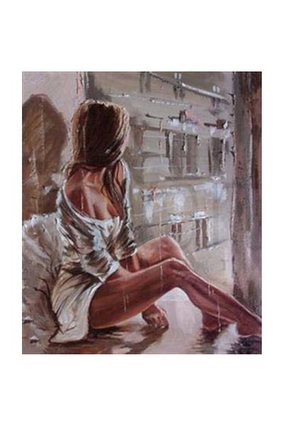 pixartsanat Girl Looking Out Pixart Art Diamond Mosaic Painting Diamond Turkey 48*56