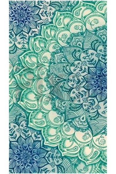 pixartsanat Blue Green Patterns Pixart Art Diamond Mosaic Painting Diamond Turkey 45*80