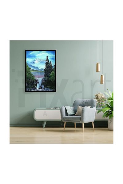 pixartsanat Hidden Lake Pixart Art Diamond Mosaic Painting Diamond Türkiye 43*79