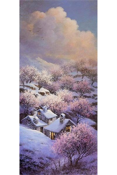 pixartsanat Cute Village Pixart Art Diamond Mosaic Painting Diamond Turkey 22*50