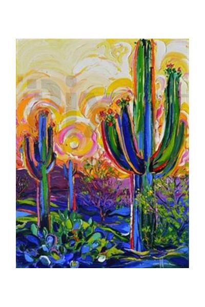 pixartsanat Pattern Cactus Pixart Art Diamond Mosaic Painting Diamond Turkey 43*58