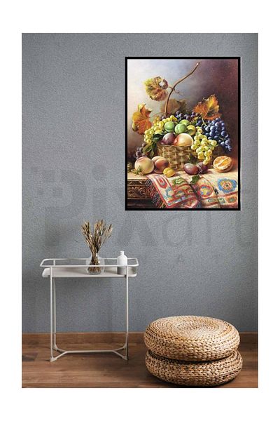 pixartsanat Nostalgia Fruit Bowl Pixart Art Diamond Mosaic Painting Diamond Türkiye 56*74