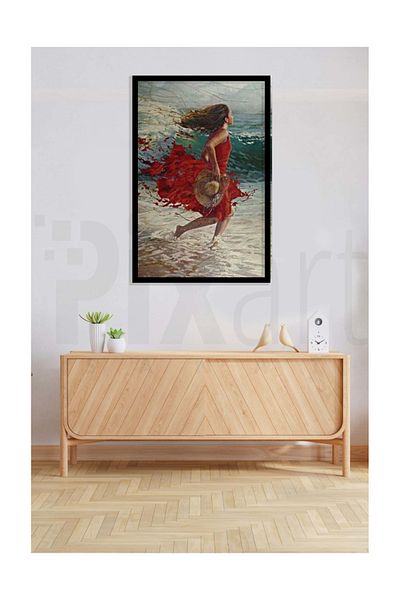 pixartsanat Waves And Girl Pixart Art Diamond Mosaic Painting Diamond Turkey 41*58