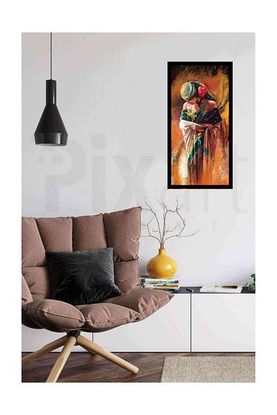 pixartsanat Colorful Women's Pixart Art Diamond Mosaic Painting Diamond Türkiye 30*58