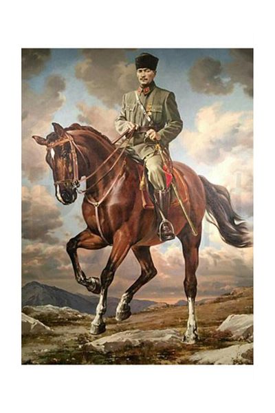 pixartsanat Mustafa Kemal Pixart Art Diamond Mosaic Painting on a Horse Diamond Türkiye 50*35